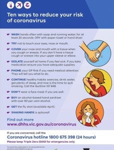 Ten ways to reduce your risk of coronavirus-Pinnacle Martial Arts in Marrickville Inner West & Chester Hill Sydney