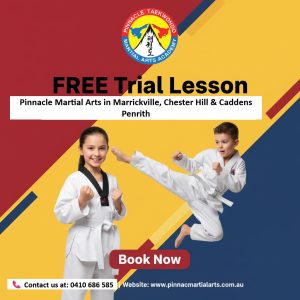 Free trial lesson at Pinnacle Martial Arts in Marrickville, Earlwood, Chester Hill, Caddens in Penrith Sydney