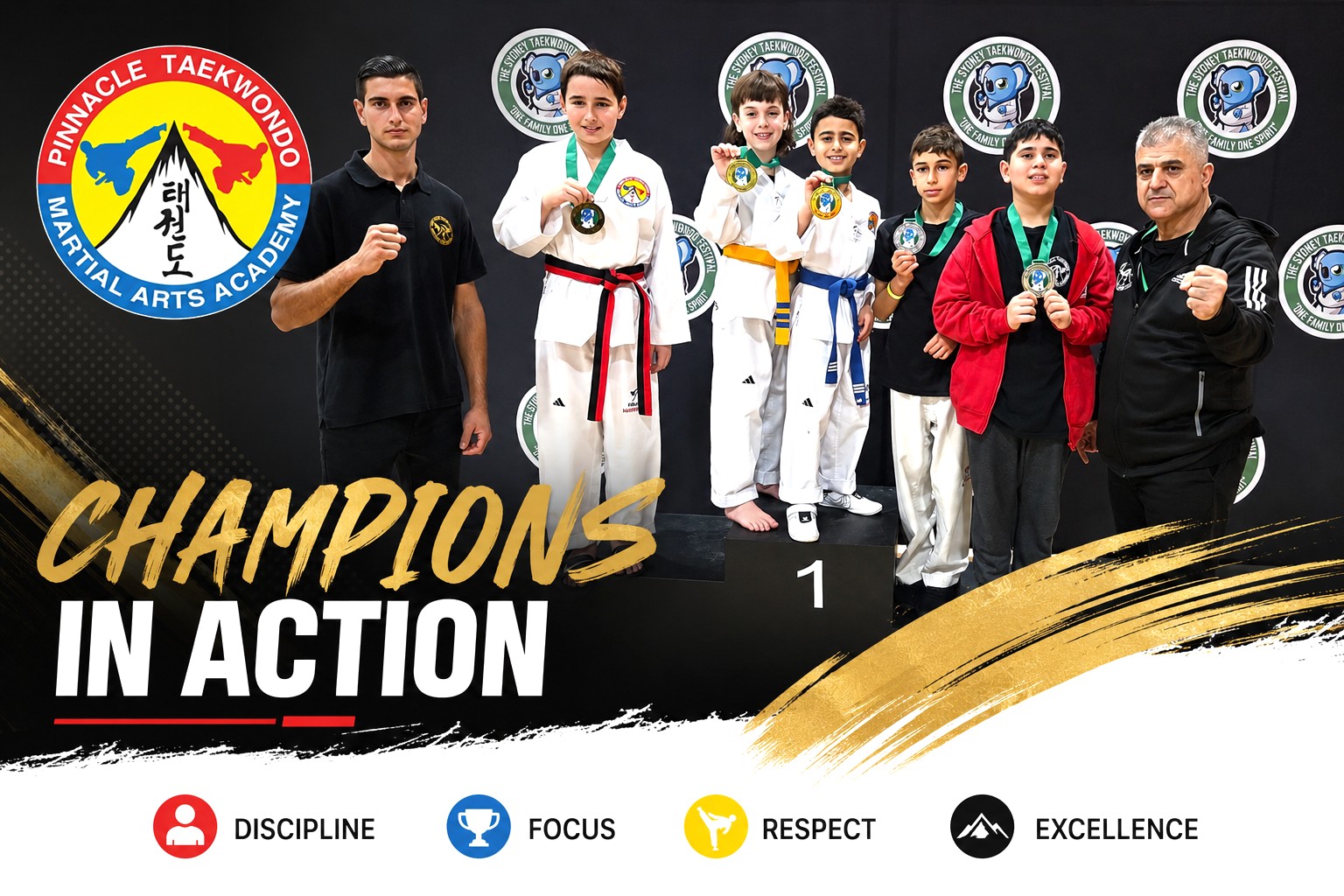 Pinnacle Taekwondo Martial Arts Academy Sydney Shines at the Sydney Festival Tournament 2026